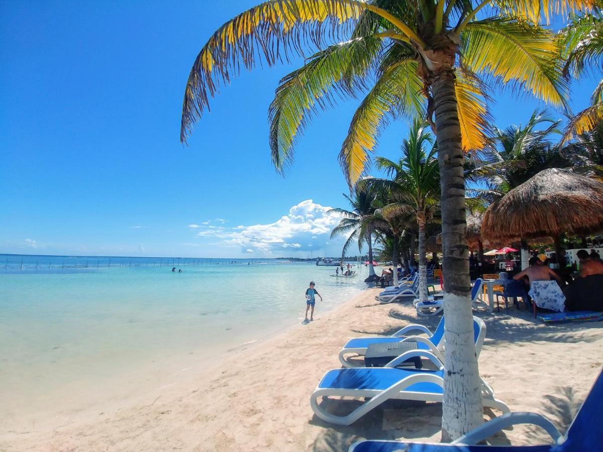 El Fuerte Beach Apartments Mahahual Bagian luar foto