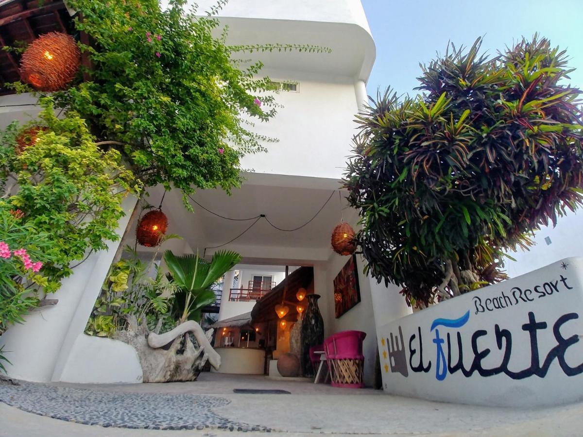 El Fuerte Beach Apartments Mahahual Bagian luar foto